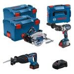 Kit ferramentas sem fio Aparafusadora GSB 18V-110 C + Serra GKS 18V-68 GC + Serra GSA 18V-28 Profes Kit ferramentas sem fio Aparafusadora GSB 18V-110 C + Serra GKS 18V-68 GC + Serra GSA 18V-28 Profes