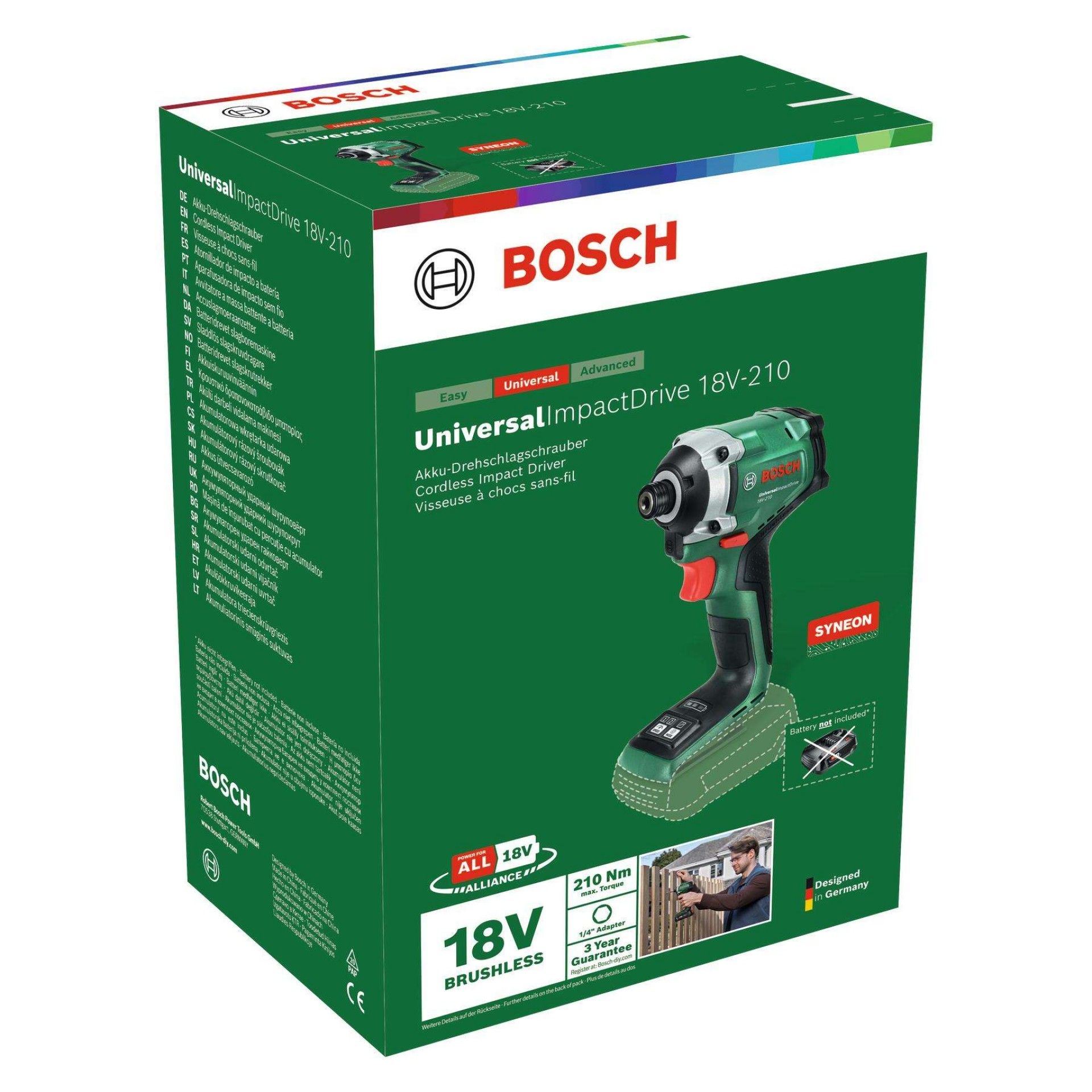 Chave de impacto UniversalImpactDrive 18V-210 refª 06039E7000 BOSCH