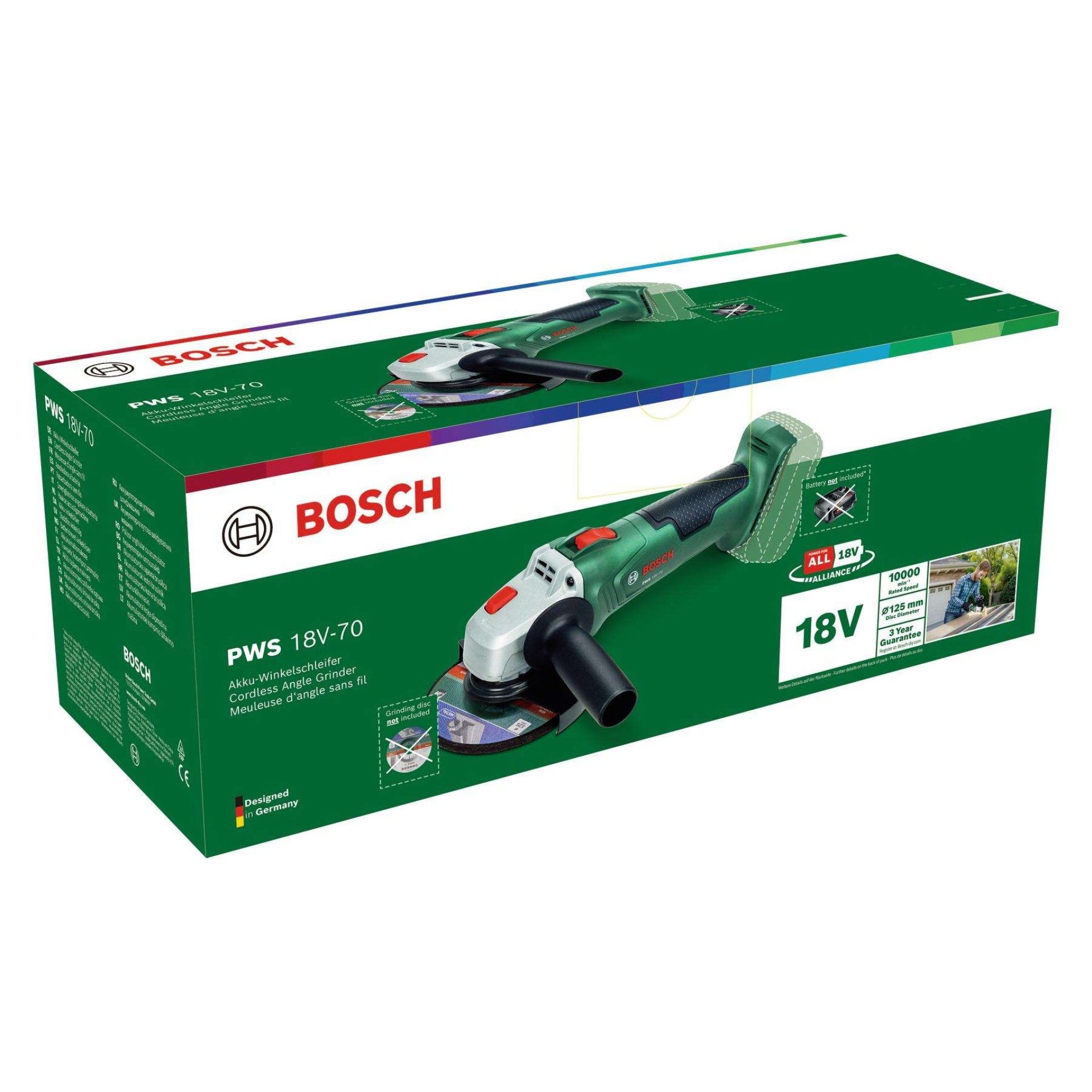 Mini-rebarbadora a bateriaPWS 18V-70 (125) refª 06033E6001 BOSCH