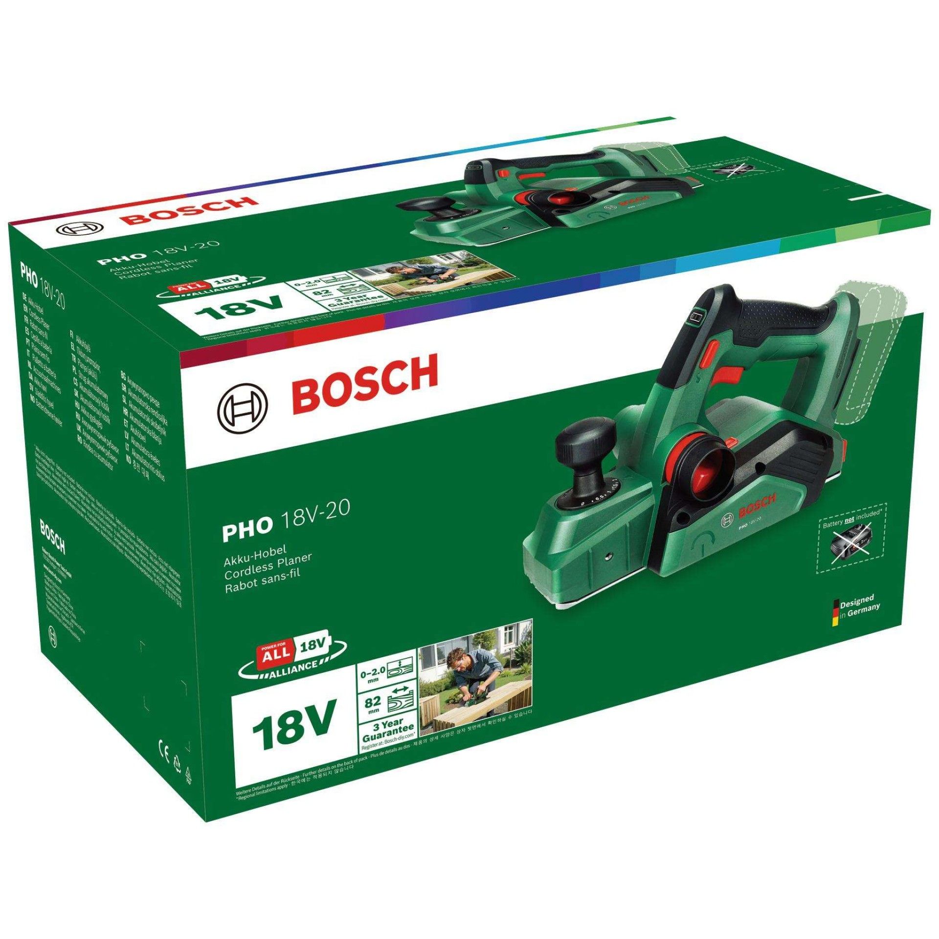 Plaina sem fios PHO 18V-20 refª 06032A4200 BOSCH
