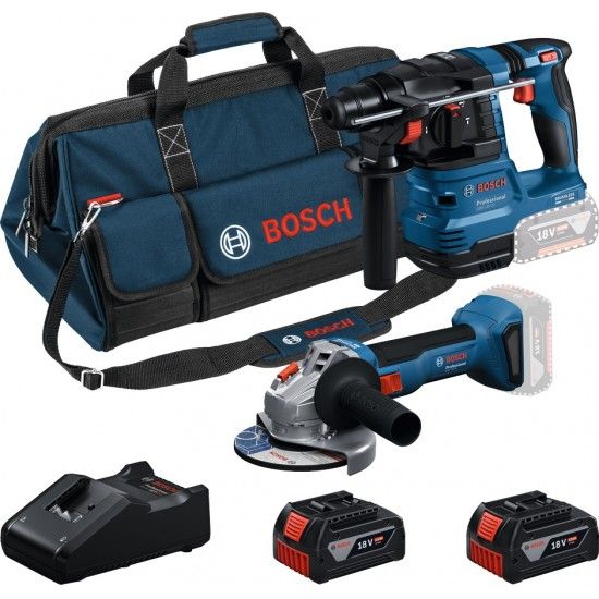 Kit ferramentas a bateria Rebarbadora GWS 18V-8 + Martelo GBH 18V-22 Professional ref 0615V0003C BO
