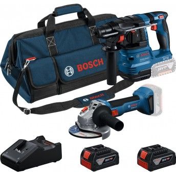 Kit ferramentas a bateria Rebarbadora GWS 18V-8 + Martelo GBH 18V-22 Professional ref 0615V0003C BO