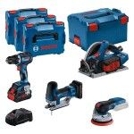 Kit ferramentas sem fio Aparafusadora GSR 18V-90 C + Serra Imersão GKT 18V-52 GC + Serra vertical GS Kit ferramentas sem fio Aparafusadora GSR 18V-90 C + Serra Imersão GKT 18V-52 GC + Serra vertical GS