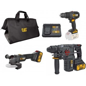 Kit1 18v  Aparafusadora DX1120 + Martelo DX2150 + Rebarbadora DX3130 + 2 baterias 4Ah + carregador +