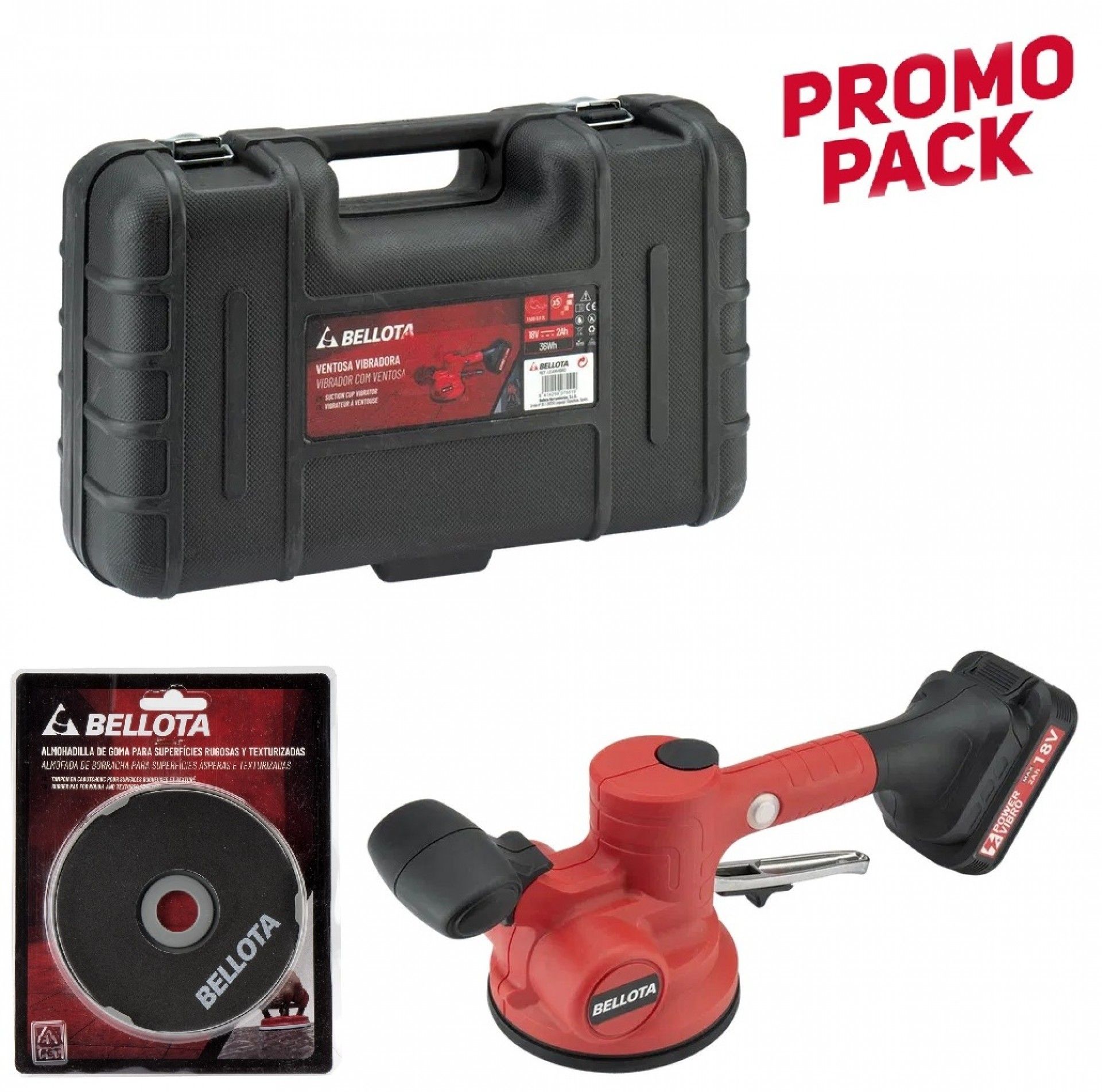 Vibrador de cerâmica 18v 2x2.0Ah refª LEANVIBRO Bellota