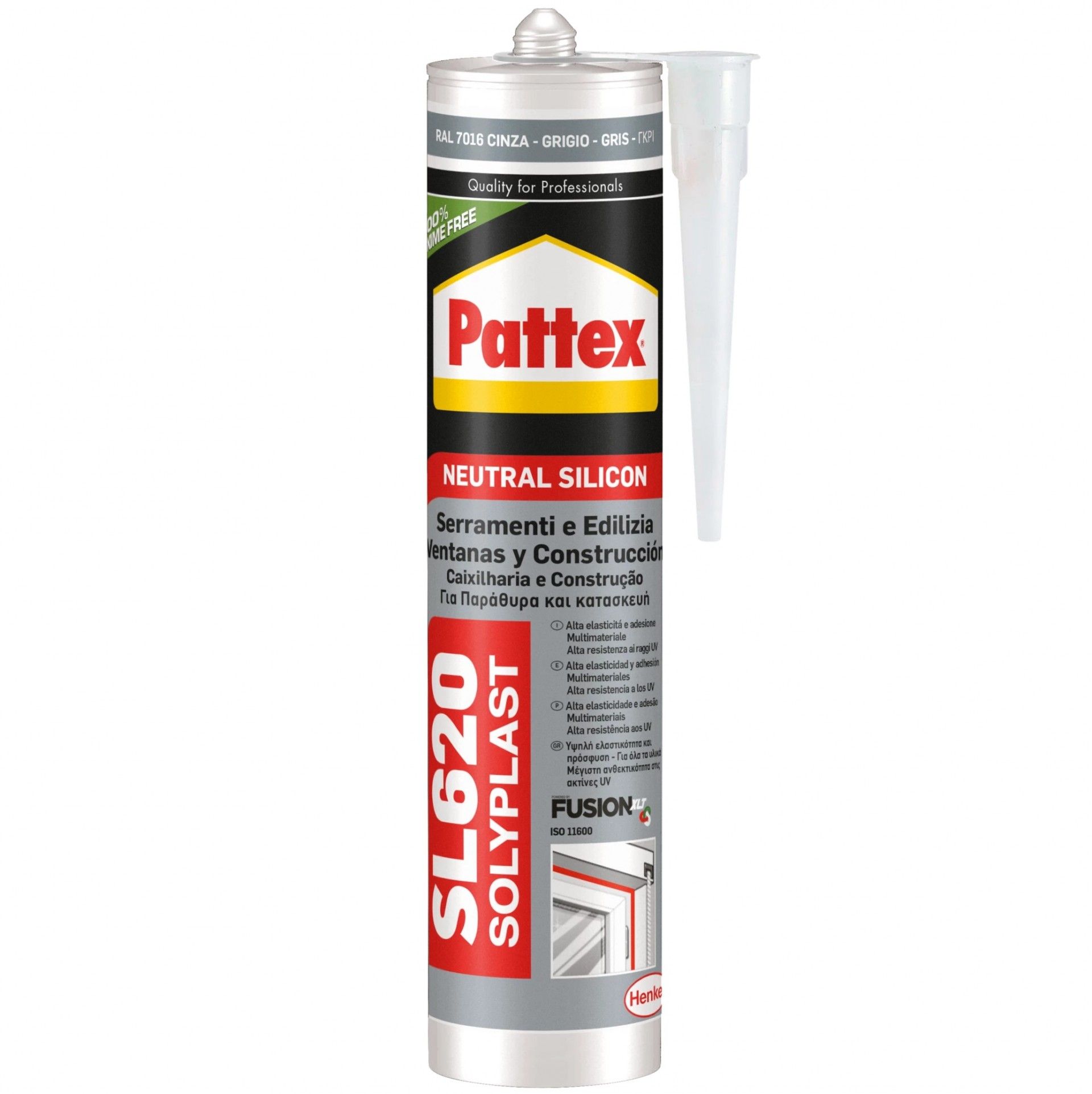 Silicone neutro SL620 cinza 300ml refª 2158982 Pattex