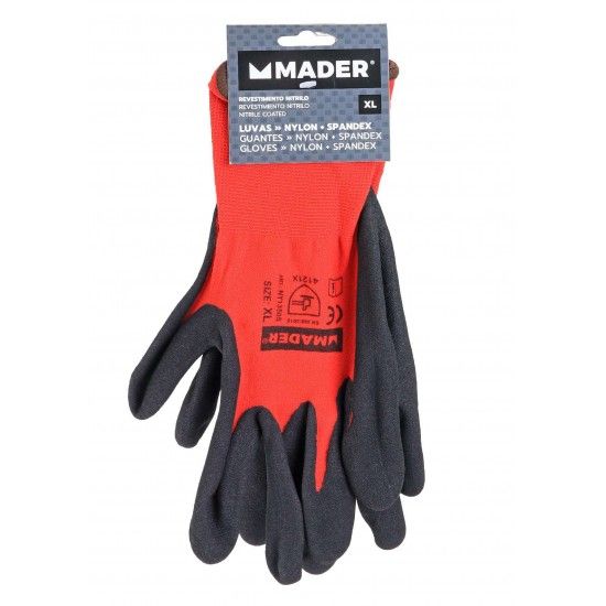 Luvas de Proteo, Nylon + Spandex, Nitrilo, XL ref 96443 MADER