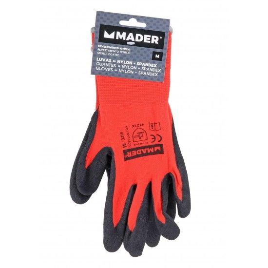 Luvas de Proteo, Nylon + Spandex, Nitrilo, M ref 96441 MADER