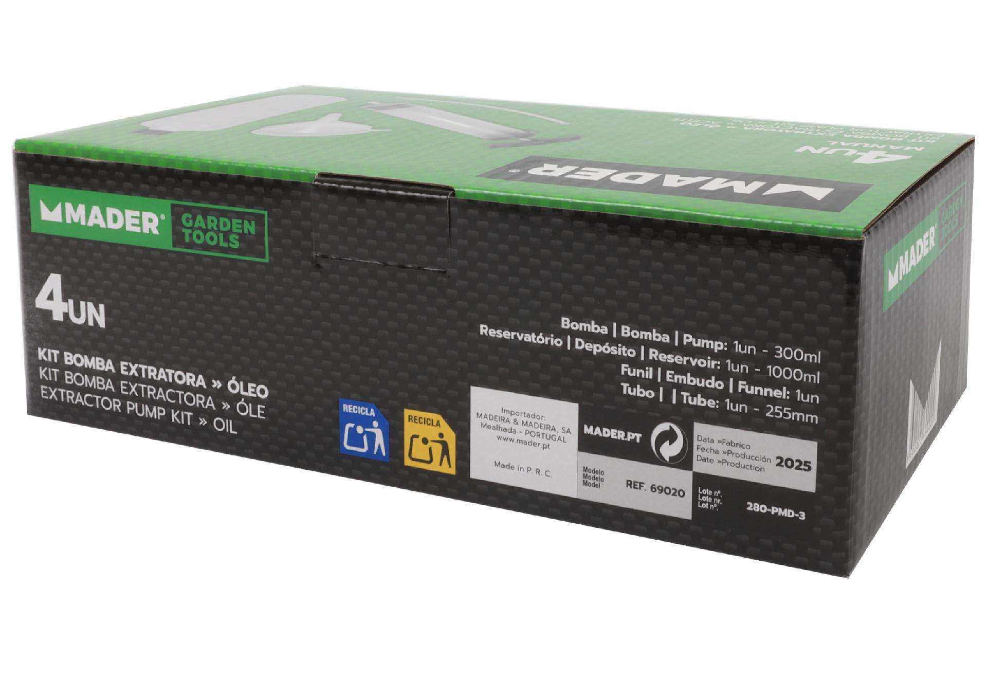 Bomba Extratora, para Óleo, Kit 4 un refª 69020 MADER