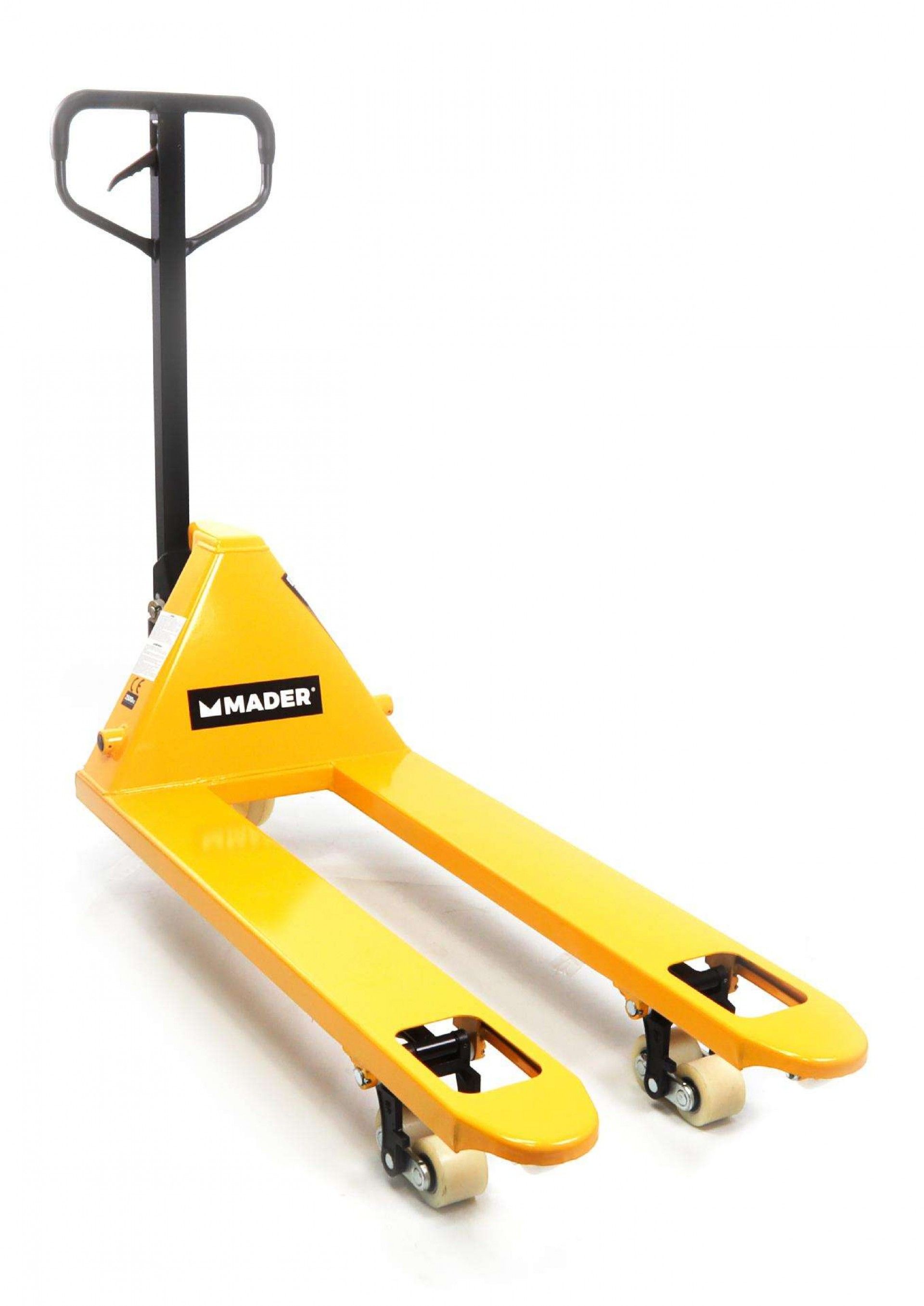 Porta-Paletes Hidráulico, 2.5Ton, 540mm, Roda Nylon refª 65299 MADER