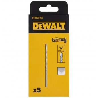 Broca corte gesso 1/8 (5pç) refª DT6620-QZ DEWALT Broca corte gesso 1/8 (5pç) refª DT6620-QZ DEWALT