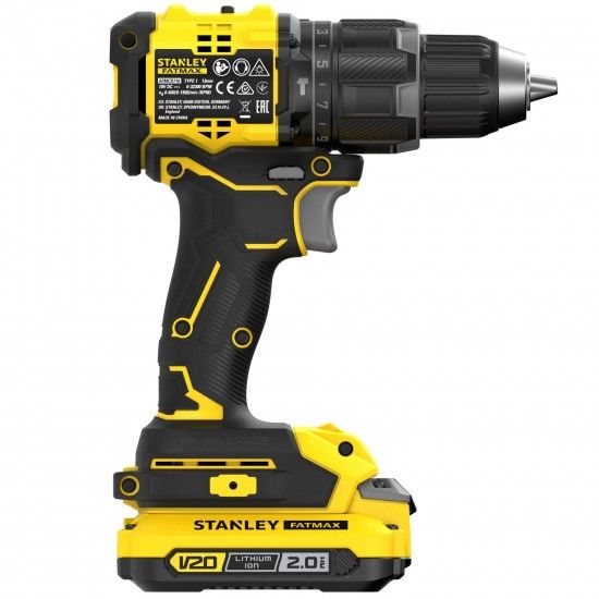 Aparafusadora V20 18V 60Nm brushless 2 baterias 2.0Ah refª SFMCD716D2T-QW STANLEY Aparafusadora V20 18V 60Nm brushless 2 baterias 2.0Ah refª SFMCD716D2T-QW STANLEY