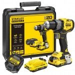 Aparafusadora V20 18V 80Nm brushless 2 baterias 2.0Ah refª SFMCD725D2K-QW STANLEY Aparafusadora V20 18V 80Nm brushless 2 baterias 2.0Ah refª SFMCD725D2K-QW STANLEY