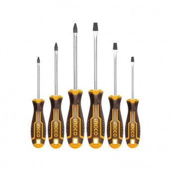 Conjunto Misto De 6 Chaves (SL & PH) (P)  refª HKSD0628 INGCO Conjunto Misto De 6 Chaves (SL & PH) (P)  refª HKSD0628 INGCO