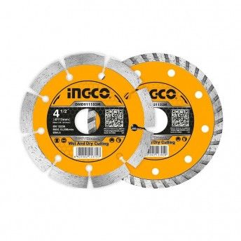 Conjunto 8 Discos Diamante 115mm (6 Segmentado, 2 Turbo)  refª DMD301153 INGCO Conjunto 8 Discos Diamante 115mm (6 Segmentado, 2 Turbo)  refª DMD301153 INGCO