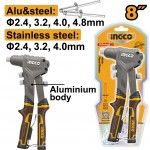 Alicate Rebitar Pro 200mm refª HR081 INGCO Alicate Rebitar Pro 200mm refª HR081 INGCO