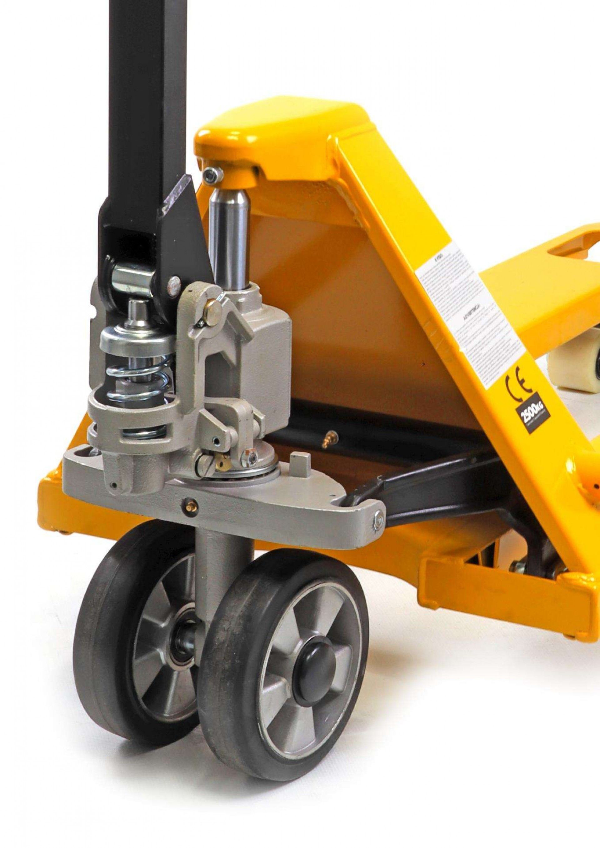 Porta-Paletes Hidráulico, 2.5Ton, 540mm, Roda Borracha + Nylon refª 65298 MADER