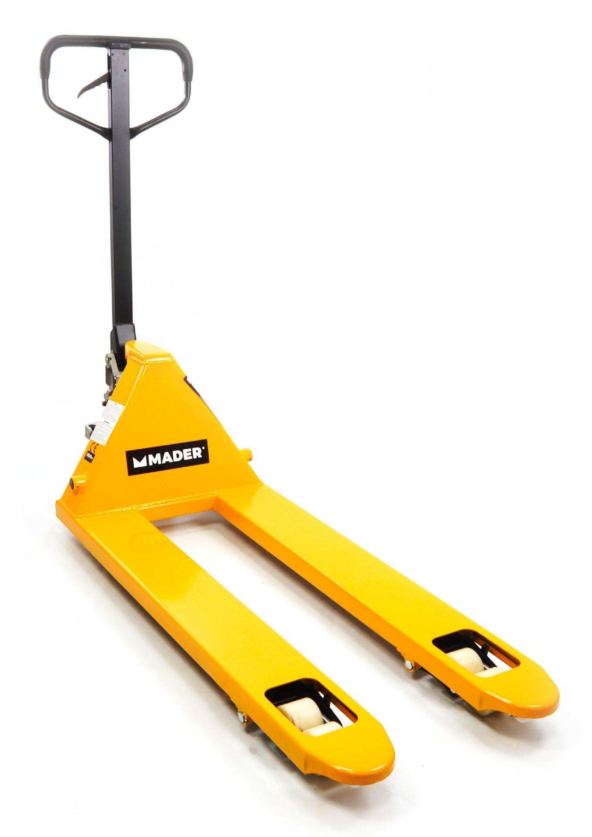 Porta-Paletes Hidráulico, 2.5Ton, 540mm, Roda Nylon refª 65299 MADER