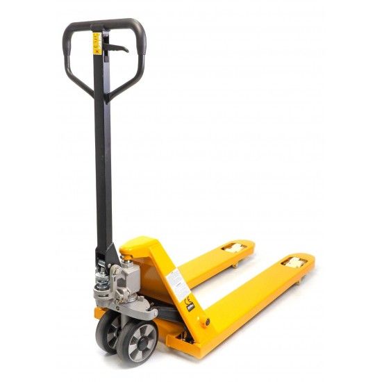 Porta-Paletes Hidrulico, 2.5Ton, 540mm, Roda Borracha + Nylon ref 65298 MADER