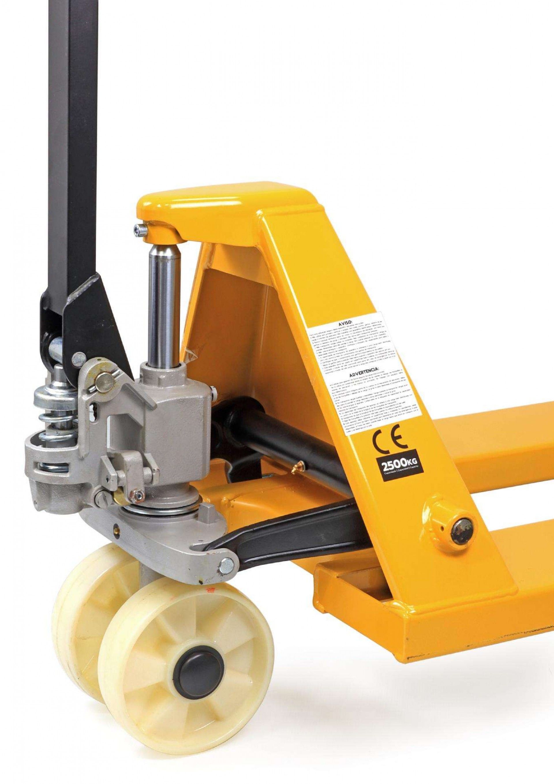 Porta-Paletes Hidráulico, 2.5Ton, 540mm, Roda Nylon refª 65299 MADER