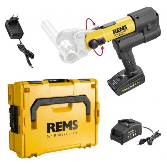 Kit prensadora Akku-Press E 22V ACC B-P L-box [576017 R30J]+ Bateria 2.5Ah +t-shirt  ref 576x13 R30