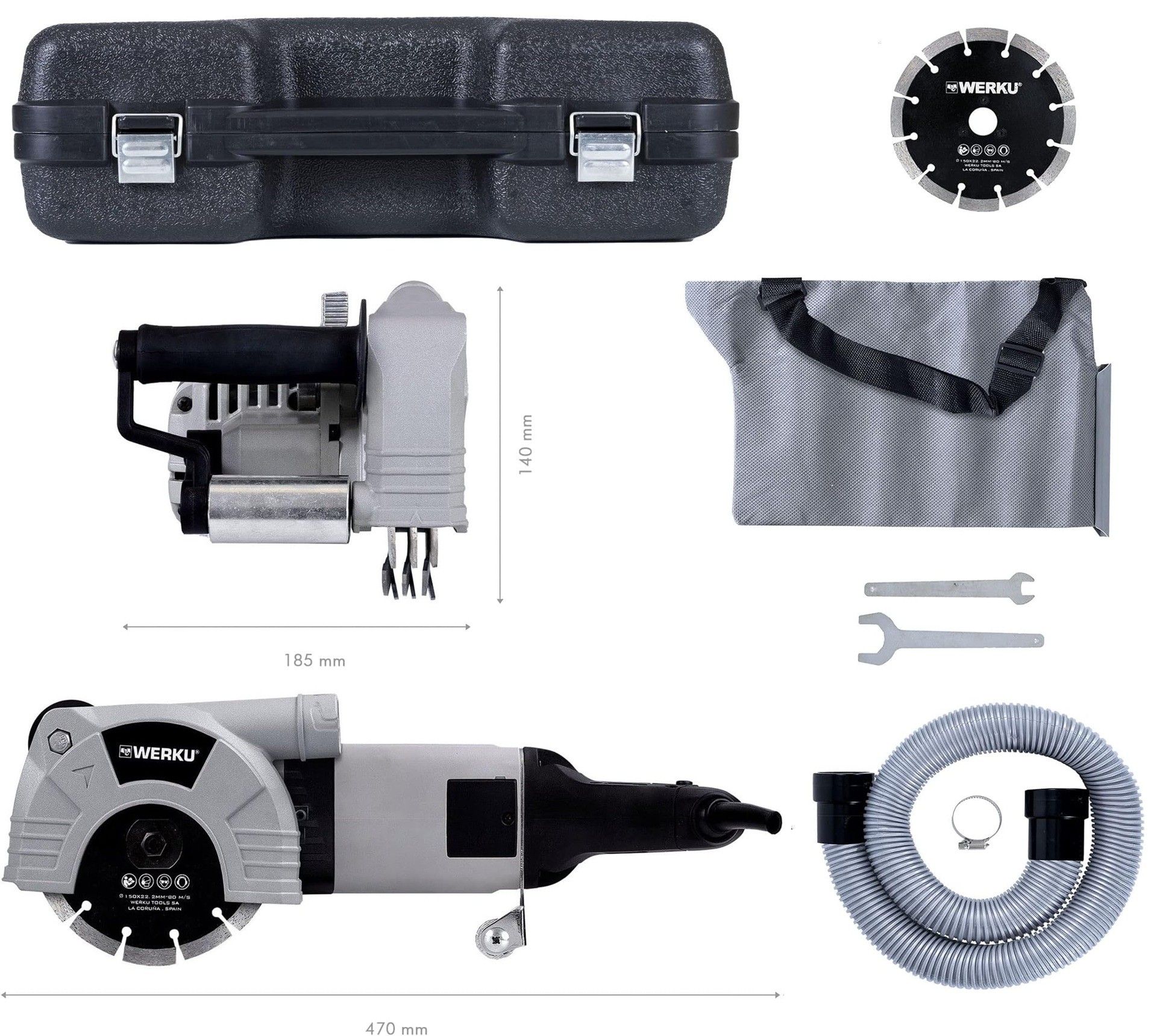 Roçadoras paredes 150mm 2400W refª WK403230 WERKU