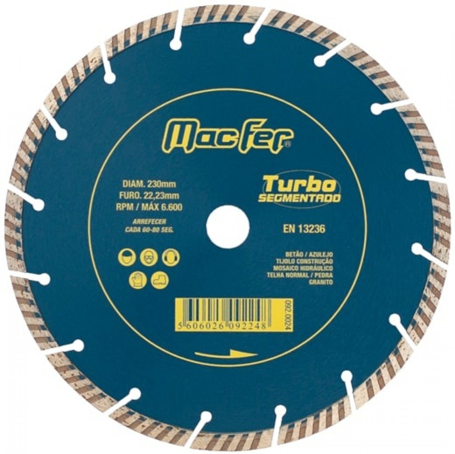 Disco diamantado Turbo Segmentado 125mm refª 092.0022 MACFER