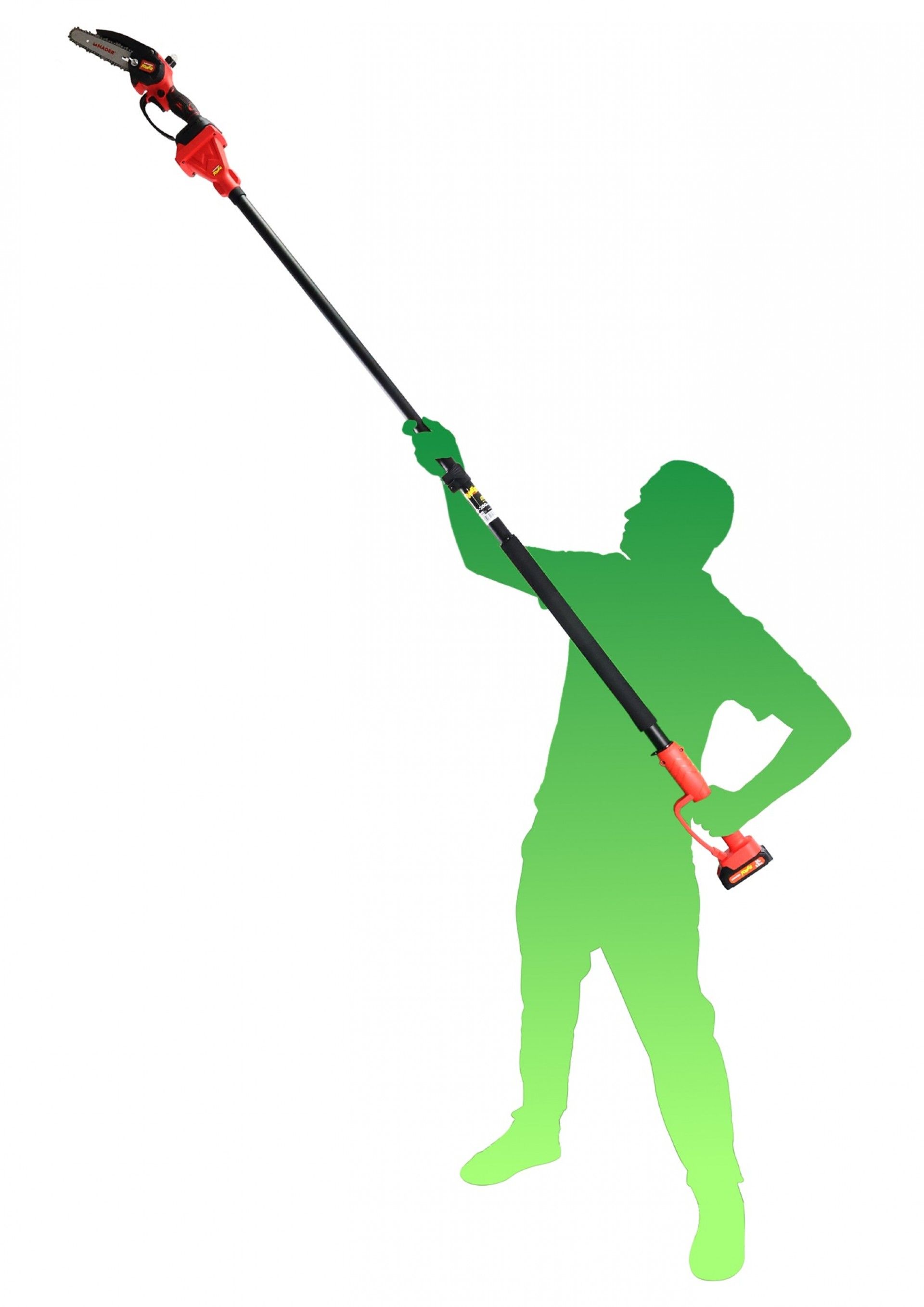 Tesoura + Serra + Extensor, 21V, 2.0Ah - MADER POWER® ref. 74097 MADER