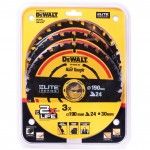 Pack 3 discos Ø190mm 24 Dentes Elite refª DT10399-QZ DEWALT Pack 3 discos Ø190mm 24 Dentes Elite refª DT10399-QZ DEWALT