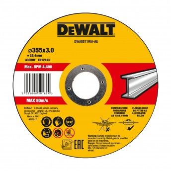 Disco corte metal Ø355mm refª DWA8011RIA-AE  DEWALT Disco corte metal Ø355mm refª DWA8011RIA-AE  DEWALT