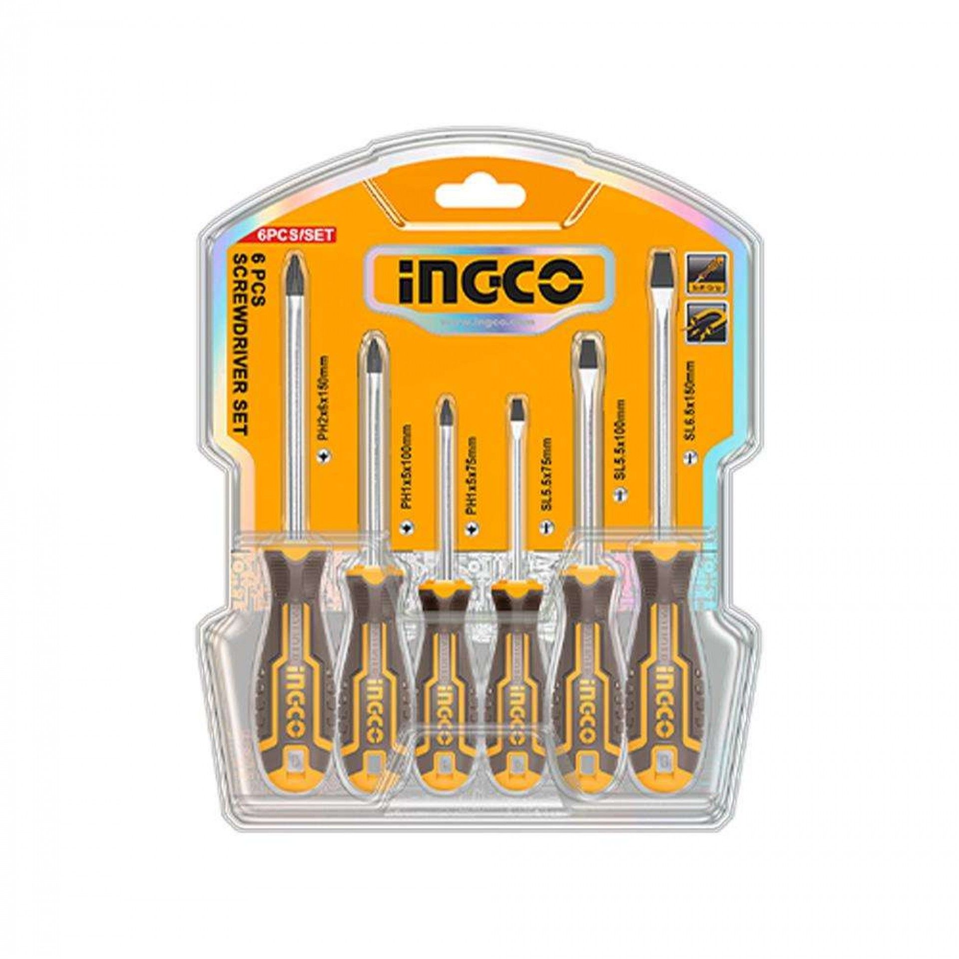 Conjunto Misto De 6 Chaves (SL & PH) (P) refª HKSD0628 INGCO