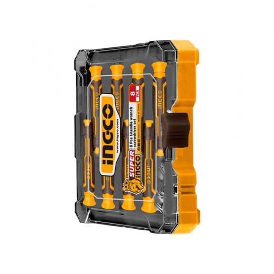 Conjunto Misto 8 Chaves Fendas  refª HKSD0818 INGCO Conjunto Misto 8 Chaves Fendas  refª HKSD0818 INGCO