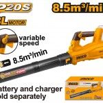 Soprador 20V Brushless refª CABLI20428 INGCO Soprador 20V Brushless refª CABLI20428 INGCO