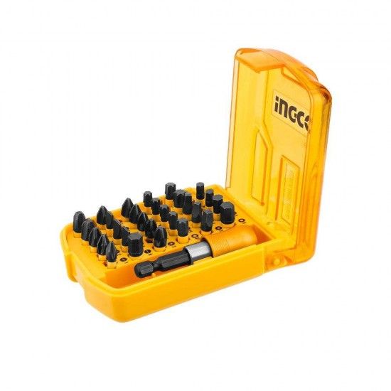 Conjunto 30 Bits Com Adaptador Em Caixa  refª AKSD68303 INGCO Conjunto 30 Bits Com Adaptador Em Caixa  refª AKSD68303 INGCO