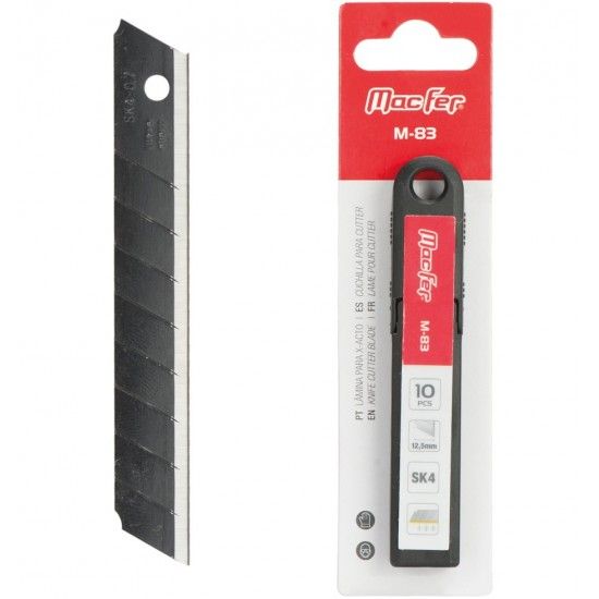 Lâmina para x-acto 12.5mm SK4 M-83 (10pç) refª 027.0083 Macfer Lâmina para x-acto 12.5mm SK4 M-83 (10pç) refª 027.0083 Macfer