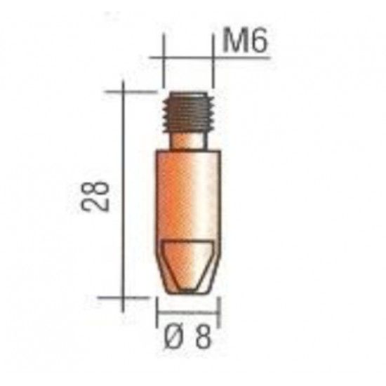 Bico M6 PLUS 25 D 0.8mm (1p) ref  MD0009-08