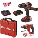 Kit Aparafusadora TP-CD 18 Li-I BL + Martelo TE-HD 18/12 Li-solo ref� 4513861_4513970 Einhell