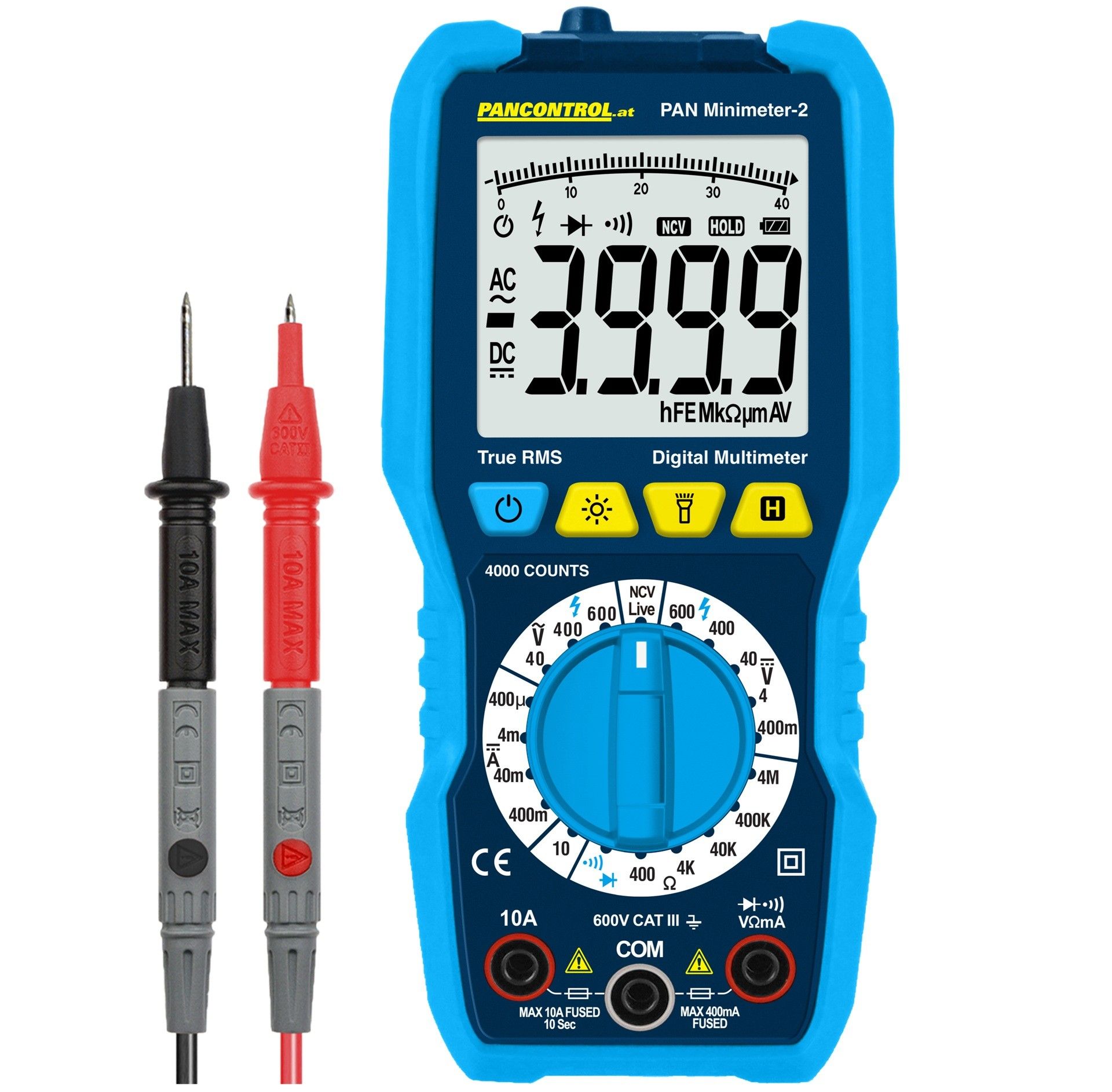 Multímetro digital cat iii 600v pan minimeter refª 02142 PANCONTROL