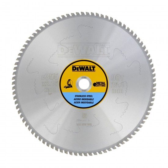 Lminas para Serra Estacionrias 355 x25.4 x 90D para Ao inoxidvel ref DT1922-QZ DEWALT