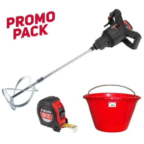 Misturador 1800w + Fita mtrica 5m + Balde 26L  ref M18N_PROMO BELLOTA
