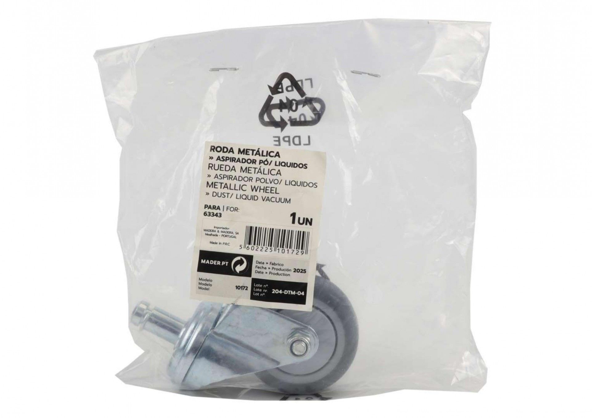 Roda, para Aspirador 63343 refª 10172 MADER