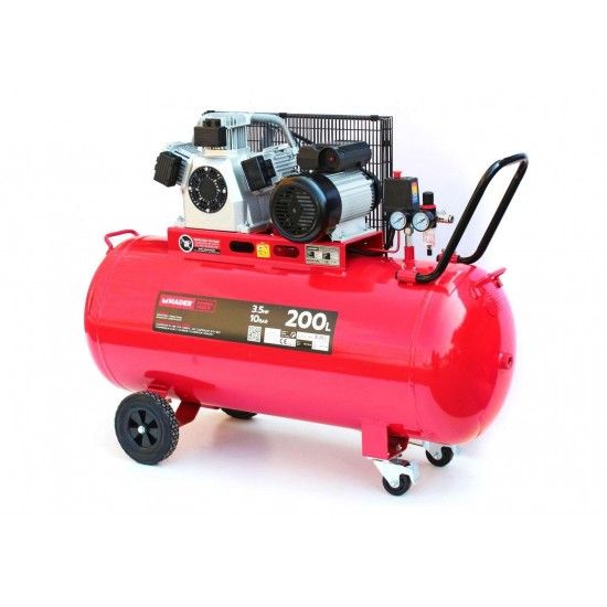 Compressor de Ar, com 2 Sadas, 200L, 3.5Hp, 10Bar ref 09346 MADER