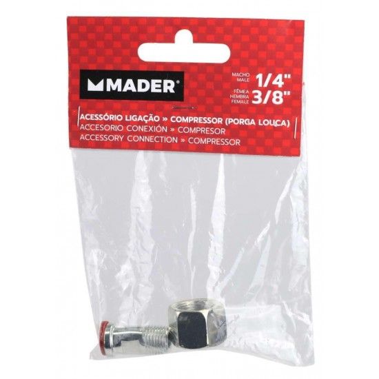 Acessório Ligação a Compressor, com Porca Louca, para Pressostato refª 09321 MADER Acessório Ligação a Compressor, com Porca Louca, para Pressostato refª 09321 MADER