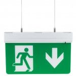 Armadura emerg�ncia enc Led 2w c/Bandeira seta p/baixo ref� 1800230062 Fillday