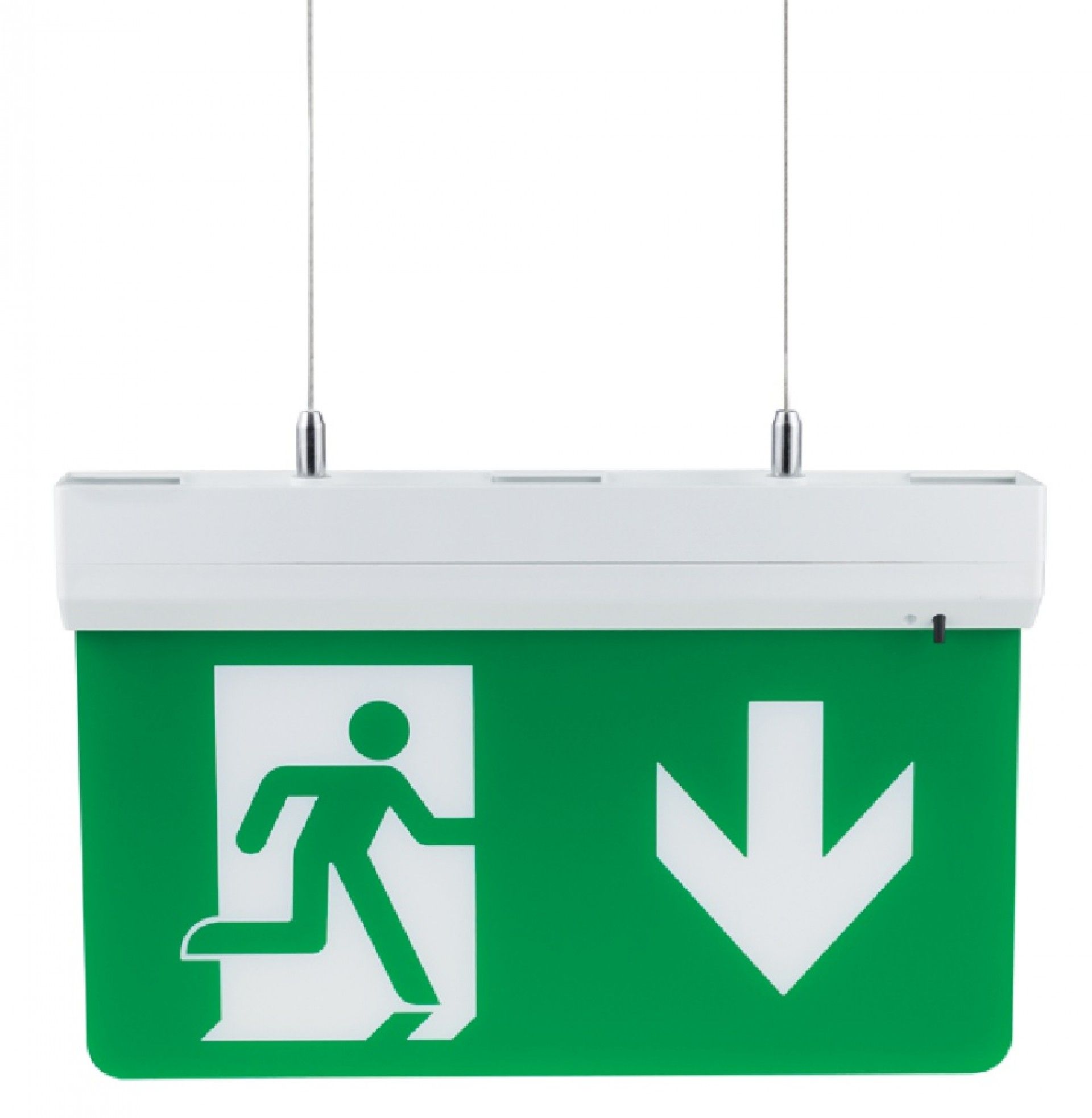 Armadura emergência enc Led 2w c/Bandeira seta p/baixo refª 1800230062 Fillday