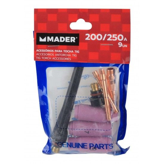 Acess�rio para Tocha TIG, 200/250A, 9Un ref. 63489 MADER
