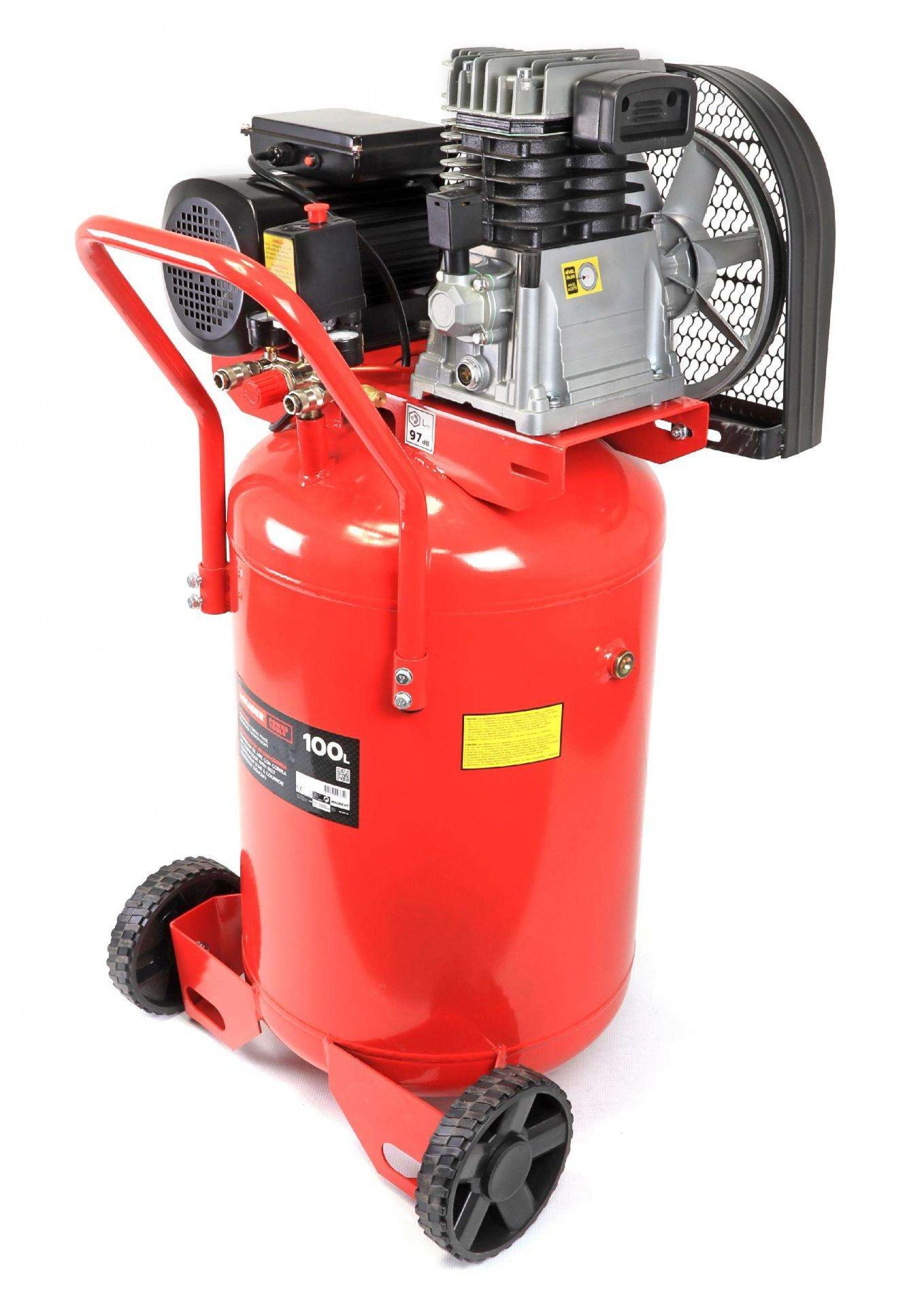 Compressor de Ar, Vertical, 100L, 3Hp, 10Bar ref. 09335 MADER