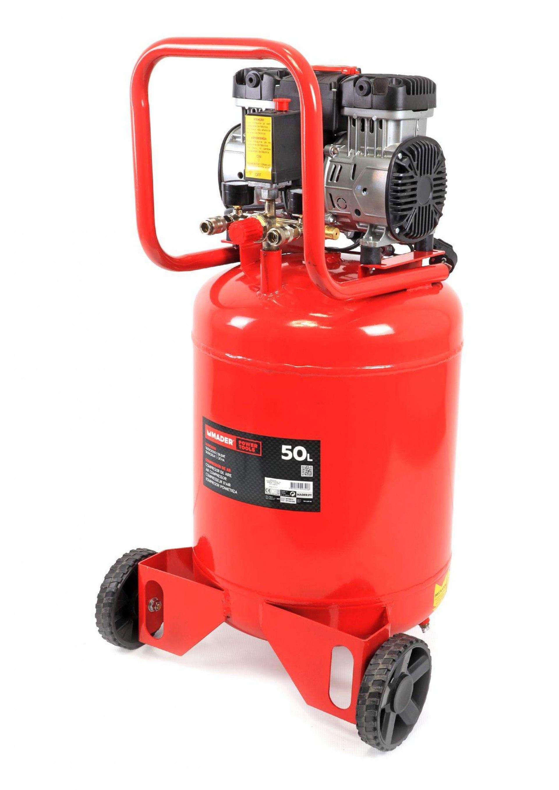 Compressor de Ar, Vertical, 50L, 2Hp, 8Bar, Silencioso ref. 09340 MADER