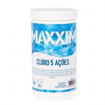 Cloro 5 Açoes Tableta 20gr 1Kg refª MC5AT201 MAXXIM Cloro 5 Açoes Tableta 20gr 1Kg refª MC5AT201 MAXXIM