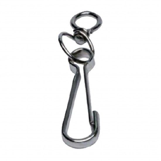 Gancho Simples Elo Movel Niquelado 70mm  ref� FGSEMN70 FLUX